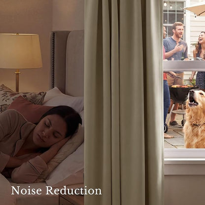 NICETOWN Window Treatment Thermal Insulated Rod Pocket Room Darkening - Image 4