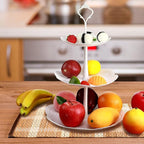 Sawysine 6 Pack 3 Tiers Dessert Stand Plastic Cupcake Stand Serving Trays Cupcake Display Stand Cookie Tray for Party and Platter for Home(White)
