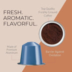 Camilla’s Heritage - Intensity 8 Vanilla Flavored Espresso Coffee, Gourmet Espresso Cups, 60 Coffee Pods