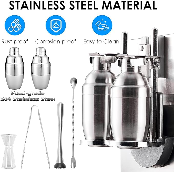 "Automatic Electric Milk Tea Shaking Machine, Double Frame, High Efficiency, Intelligent Control, Stainless Steel, 400r/min, 750ml Cups, Wide Application"