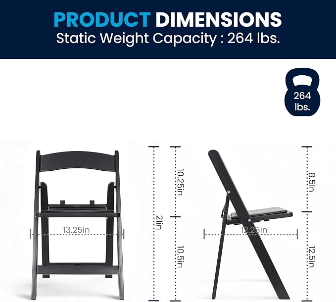 Flash Furniture Hercules Set of 2 Kids Black Resin Folding Chairs - Image 3