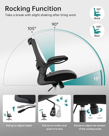 MUXX.STIL Office Chair, PU Leather Ergonomic Desk Chair - Image 5
