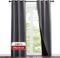 NICETOWN Grey Full Shade Curtain Panels, Pair of Thermal Insulated & Energy by NICETOWN