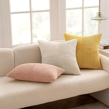 MIULEE Golden Mustard Decorative Lumbar Throw Pillow Covers 12x20 in 2 Pack | - Image 5