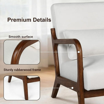 Mid Century Accent Chair, Comfy Arm Chair - Image 6