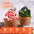 Edible Halloween Sprinkles, Tombstone Cupcake Toppers, Halloween Cake Decorations, Bloody Candy Bones, Pumpkin Cupcake Toppers, Ice Cream, Cookies, Macaron, Chocolate, Cakecicles(120g/4.2oz)