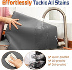 Warome Silicone Mat,78.7”x 23.6” Heat Resistant Mats for Countertop,Extra Large Countertop Protector Mat, Multi-Functional Cuttable Kitchen Counter Mat, Silicone Mats for Kitchen Counter/Crafts- Grey