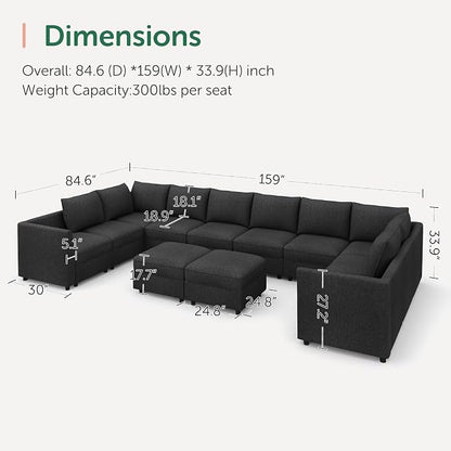 HONBAY Modular Sectional Sofa Sleeper Couch - Image 2