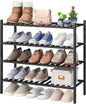 viewcare 4-Tier Black Bamboo Shoe Rack by VIEWCARE