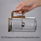 Enchanti Tea Pot, 800ML Witchcraft Magic Glass Teapot with Infuser Strainer and Lid for Loose Leaf Tea Herbal, Magnetic Water Separation Tea Maker Kettle Clear Enchantipot