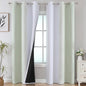 Sage Green and Greyish White Ombre Blackout Curtains by ESTELARTEXTILER