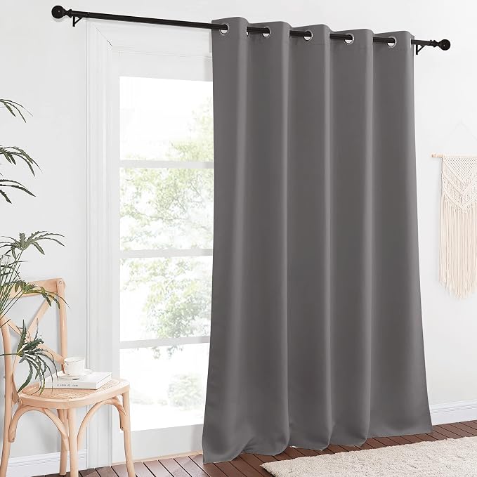 NICETOWN Blackout Grey Curtains Panel - Image 2