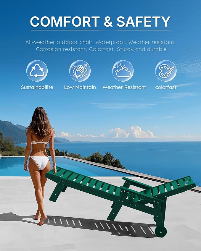Patio Chaise Lounge Chair Outdoor - Image 7