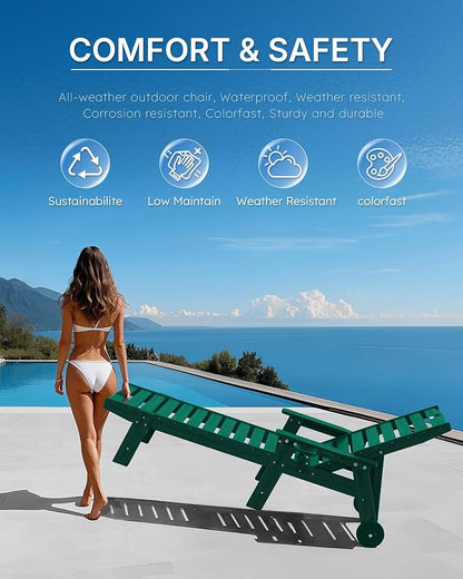 Patio Chaise Lounge Chair Set of 4, Oversize Lounge Chairs - Image 7