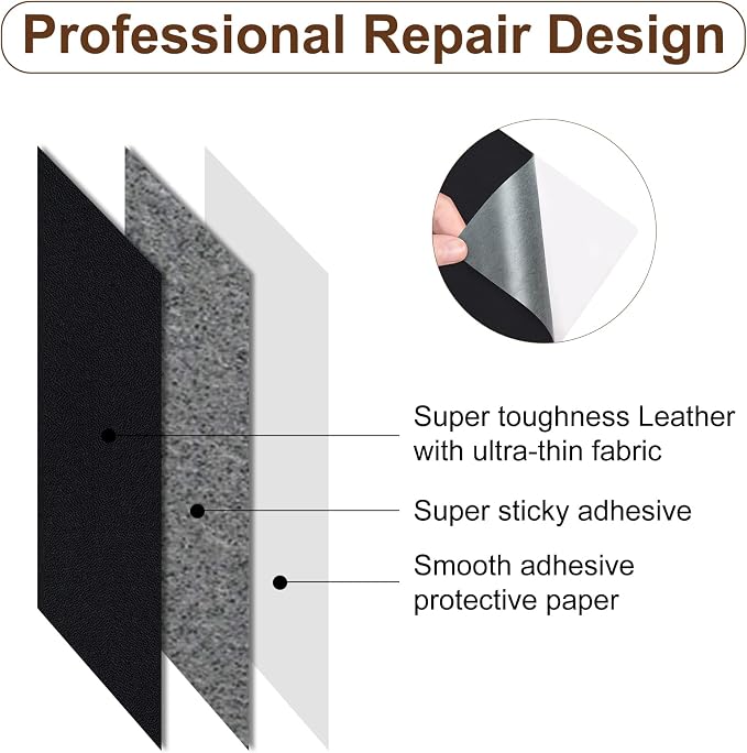 Numola Leather Repair Patch 8×11 inch Self-Adhesive Leather Repair Tape - Image 4