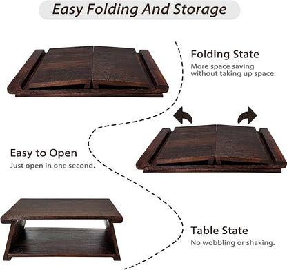 Japanese Low Floor Table Folding Coffee Tables - Image 5