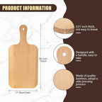 Lounsweer 6 Pcs Thicken Cutting Board Bulk Wood Board for Chopping Serving Charcuterie Material for Laser Engraving Mother' Day Wedding Housewarming Gift