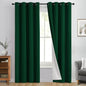 Yakamok Dark Green 100% Blackout Curtains 84 Inches Long 50" Wide 2 Panels | by Yakamok