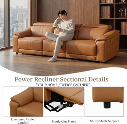 Power Recliner Sofa Set, Reclining Sectional Sofa Couch - Image 5