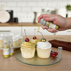 Bakell - Gold Tinker Dust (4g, 1x Mini Spray Pump) Edible Glitter for Food, Desserts, and Beverages!