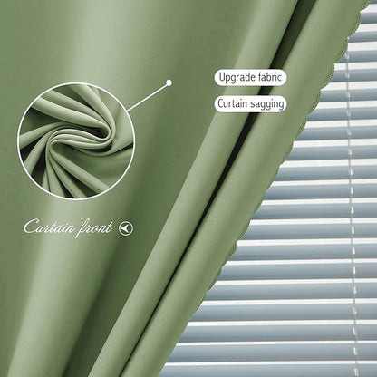 Magic Tape Blackout Curtains for Bedroom No Drillng Self Adhesive Curtains No - Image 5