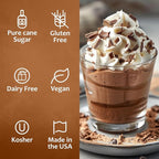 Syruvia Dubai Chocolate Coffee Syrup - 25.4 fl oz - Kosher Syrups, Gluten Free, No Coloring, Perfect for Drinks, Soda, Shakes, Desserts, and More.