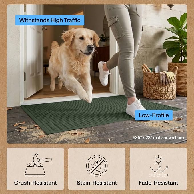 GORILLA GRIP® Ultra Absorbent Front Door Mat Outside Entrance, Traps Dirt and - Image 6