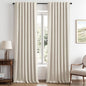 MIULEE 100% Blackout Linen Curtains 42 x 96 Inch Linen Beige 2 Panels | Thermal by MIULEE