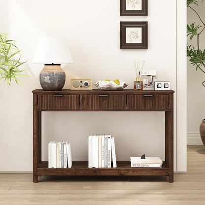 RUSTOWN Fluted Wood Console Table - Image 8