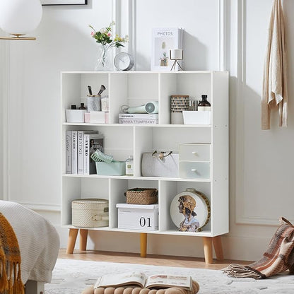 LEYAOYAO 8 Cube Bookshelf, 3 Tier Bookcase - Image 7