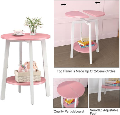 sthmec Side Table, Small Round End Table - Image 5