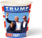 Smygoods Trump Design Disposable Paper Coffee Cups (10 OZ, 50 Count) For Hot Beverages, Tea, Espresso, Cocoa - To Go Drink Containers, Café & Office
