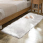 ORINOVA White Faux Sheepskin Fur Machine Washable Runner Area Rugs by ORINOVA