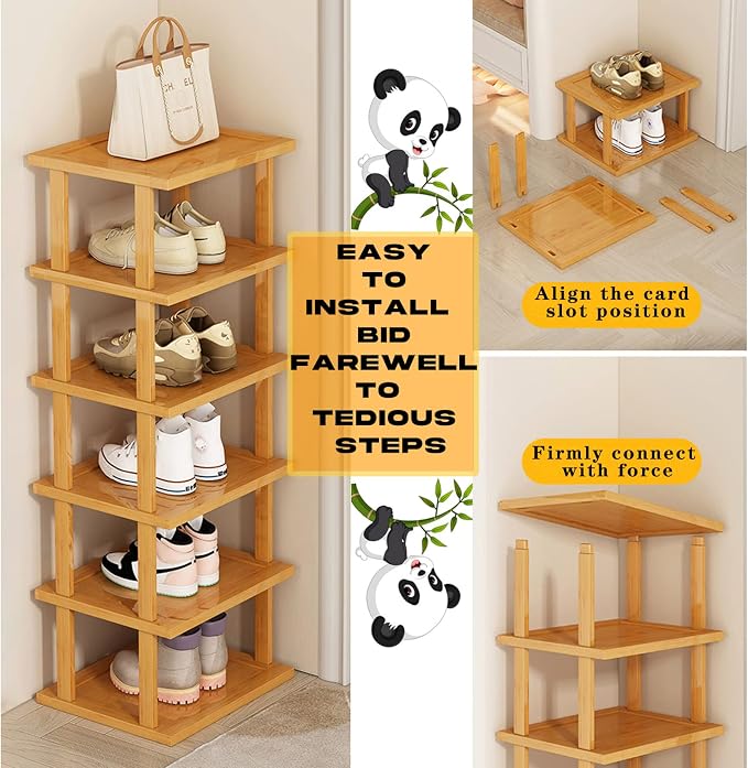 Bamboo Shoe Rack - Image 7