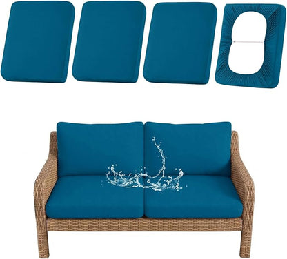 Waterproof Outdoor Cushion Covers, Stretch Patio Slipcovers | UV Resistant by hyha