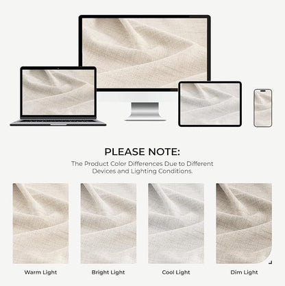 INOVADAY 100% Blackout Linen Curtains - Image 8