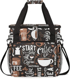 cfpolar Coffee Maker Storage Bag, Waterproof Travel Carrying Storage Tote Bag Organizer Case, Compatible with K-Mini or K-Mini Plus, And Suitable for Other Accessories， With Pockets for K-Cup Pods