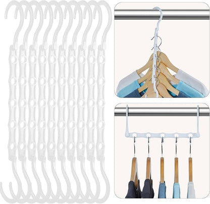 HOUSE DAY Closet Organizers and Storage, 16 Pack, Space Saving Hangers White by HOUSEDAY