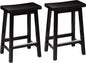 Amazon Basics Solid Wood Saddle-Seat Counter Height Bar Stools by AmazonBasics