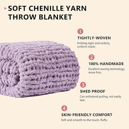 L'AGRATY Chunky Knit Throw Blanket - Image 2