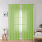 Lime Sheer Curtains for Bedroom Living Room 90 Inches Long, Elegant Solid Light by OWENIE