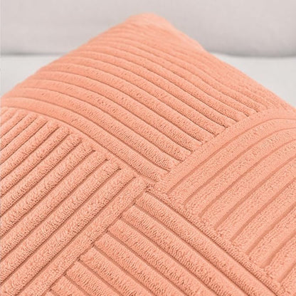 Fancy Homi 2 Packs Peach Samll Decorative Throw Pillow Covers 12x12 Inch - Image 3