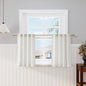 Cream Linen Cafe Curtains 30 Inch Length Privacy Light Filtering Semi Sheer by Nanspring