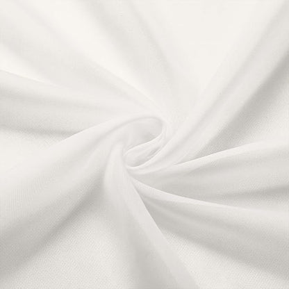 Ivory Kitchen Curtains 30 Inch Length Tier 2 PCS, Solid Soft Airy Half Curtains - Image 9