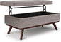 SIMPLIHOME Owen Lift Top Coffee Table Storage Ottoman by SimpliHome