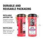 Tiesta Tea - Passion Berry Jolt, Loose Leaf, Raspberry Passion Fruit Black Tea, Premium High Caffeinated Black Blend, Make Hot or Iced, 16oz Bulk Pouch & 4oz Refillable Tin Combo