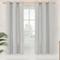 YoungsTex Grey Linen Semi Sheer Curtains 63 Inches Length by YoungsTex