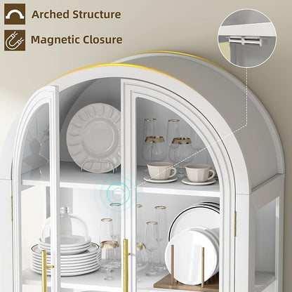 Vlsrka 71" Arched RGB Curio Cabinet - Image 6