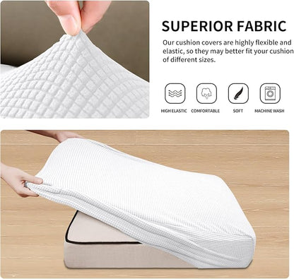 Easy-Going Stretch 2 Pieces Loveseat Couch Cushion Cover - Image 5