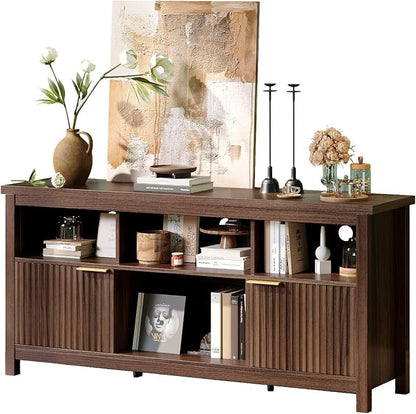 VINGLI 58" Fluted TV Stand for TVs up to 70", Modern TV Stand - Image 7